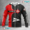 PSV Eindhoven Rot Schwarz Reißverschluss-Hoodie