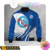 RC Strasbourg Alsace Blau Weiß Bomberjacke