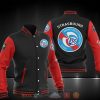RC Strasbourg Alsace Schwarz Rot Baseball Jacke