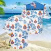 RCD Espanyol Kokosnussbaum Weiß Blau Baseball Jersey