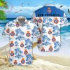 RCD Espanyol Kokosnussbaum Weiß Blau Hawaiihemd