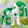 Real Betis Individueller Name Herzschlag Muster Niedlich Kapuzenpullover