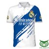 Real Madrid Hawaiianischer Stil Blau Weiß Polo Hemd