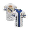 Real Madrid Individueller Name Blau Ball Baseball Jersey
