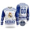 Real Madrid Individueller Name Nummer Hässliches Weihnachten Sweater