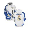 Real Madrid Individueller Name Weiß Blau Ball Kapuzenpullover