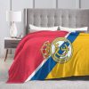Real Madrid Rot Gelb Blau Fleecedecke
