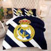 Real Madrid Schwarz And Weiß Bettwäsche-Set