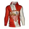 Sevilla FC Weiß Rot Kapuzenpullover V2