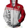 Sevilla FC Weiß Rot Reißverschluss-Hoodie