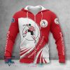 Sparta Rotterdam Weiß Rot Reißverschluss-Hoodie