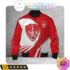 Stade Brestois 29 Weiß Rot Bomberjacke