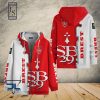 Stade Brestois 29 Weiß Rot Reißverschluss-Hoodie V1
