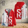 Stade de Reims Rot Weiß Reißverschluss-Hoodie V1