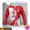 Stade de Reims Rot Weiß Reißverschluss-Hoodie V2