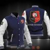 Stade Rennais FC Dunkel Blau Weiß Baseball Jacke