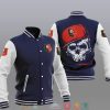 Stade Rennais FC Schädel Dunkel Blau Weiß Baseball Jacke