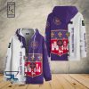 Toulouse FC Lila Weiß Reißverschluss-Hoodie