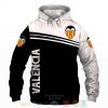 Valencia CF Weiß Schwarz Kapuzenpullover V2