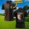 FC Augsburg Individueller Name Karomuster Polo Hemd