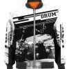 Music Lover – Drums Black White Bomberjacke