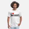 Music Lover – I Love Music White T-Shirt