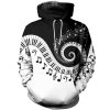 Music Lover – Piano Musical Notes Black White Kapuzenpullover