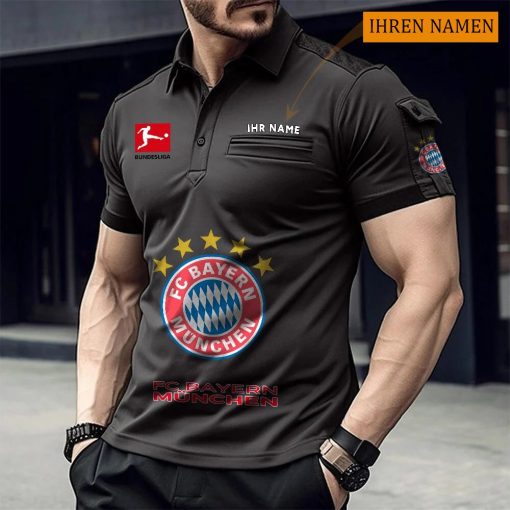 Bayern München Individueller Name Sportausgabe Signature-Poloshirt