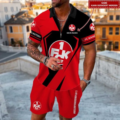 1. FC Kaiserslautern Individueller Name Neue Edition Zip-Polo und Sportshorts