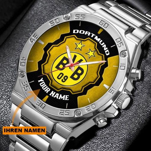 Borussia Dortmund Individueller Name Sonderkollektion StahlChrono Uhr
