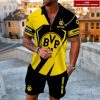Borussia Dortmund Individueller Name Neue Edition Zip-Polo und Sportshorts