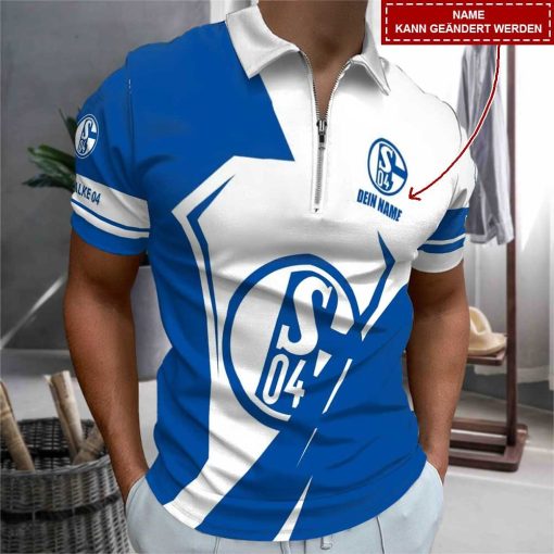 FC Schalke 04 Individueller Name Neue Edition Zip-Polo und Sportshorts