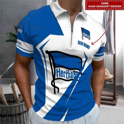 Hertha BSC Individueller Name Neue Edition Zip-Polo und Sportshorts