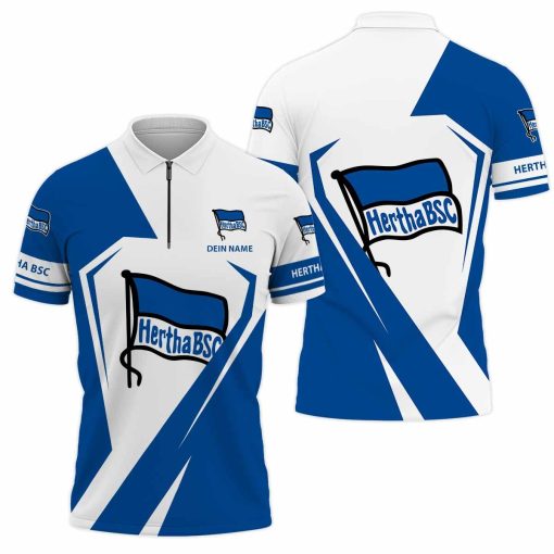 Hertha BSC Individueller Name Neue Edition Zip-Polo und Sportshorts