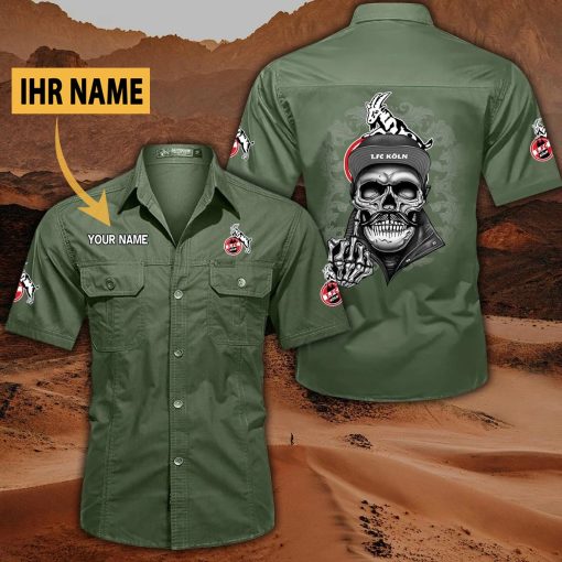 1. FC Köln Individueller Name Cool Schädel Statement-Hemd 1. FC Köln Individueller Name Cool Schädel Statement-Hemd