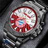 Bayern München Individueller Name Geschenk für Fan Stahlsturm Uhr