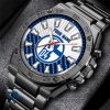FC Schalke 04 Individueller Name Geschenk für Fan Stahlsturm Uhr