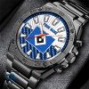 Hamburger SV Individueller Name Geschenk für Fan Stahlsturm Uhr