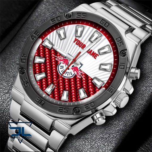 RB Leipzig Individueller Name Geschenk für Fan Stahlsturm Uhr