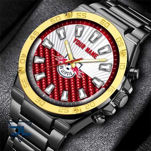 RB Leipzig Individueller Name Geschenk für Fan Stahlsturm Uhr