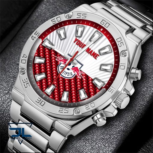 RB Leipzig Individueller Name Geschenk für Fan Stahlsturm Uhr