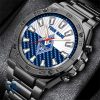 SV Waldhof Mannheim 07 Individueller Name Geschenk für Fan Stahlsturm Uhr