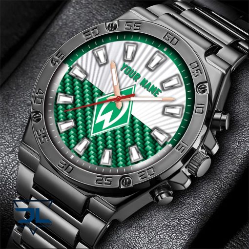 SV Werder Bremen Individueller Name Geschenk für Fan Stahlsturm Uhr