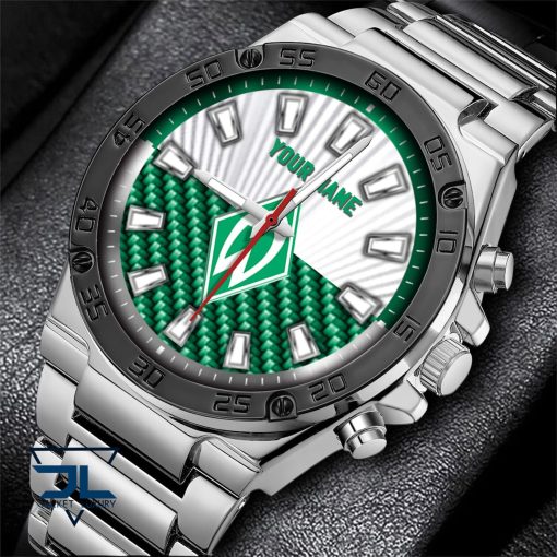 SV Werder Bremen Individueller Name Geschenk für Fan Stahlsturm Uhr