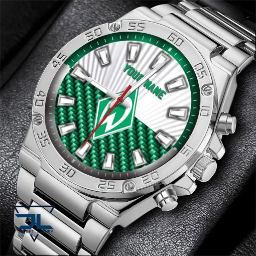 SV Werder Bremen Individueller Name Geschenk für Fan Stahlsturm Uhr