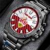 VfB Stuttgart Individueller Name Geschenk für Fan Stahlsturm Uhr