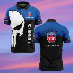 1. FC Heidenheim Individueller Name Premium Ausgabe Totenkopf Polo Hemd