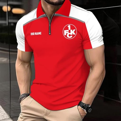 1. FC Kaiserslautern Individueller Name Modernes Sport – Reißverschluss Poloshirt