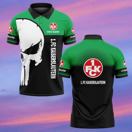 1. FC Kaiserslautern Individueller Name Premium Ausgabe Totenkopf Polo Hemd