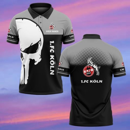 1. FC Köln Individueller Name Premium Ausgabe Totenkopf Polo Hemd 1. FC Köln Individueller Name Premium Ausgabe Totenkopf Polo Hemd